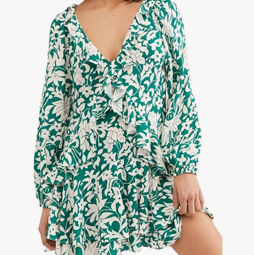 New Free People Rebecca Floral Casual Dress size L
